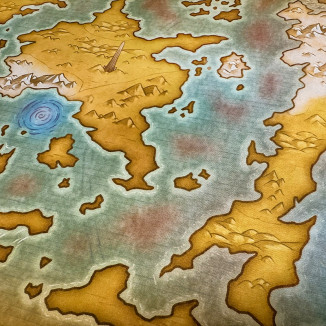 Four Leaves Tapis De Jeu TCG – 60x35 Cm, épaisseur 2mm – Caoutchouc + Polyester – Antidérapant, Bords Résistants – Pour Digimon, Pokémon, Magic