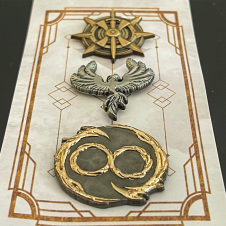 Set - Insignes des factions Noob deluxe en métal